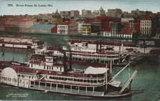 St Louis Missouri River Front Steamboat Spread Eagle 1903 Postcard picture