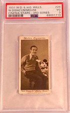 1931 Wills Walt Disney Mickey Mouse Cinema Stars #24 PSA 3 picture