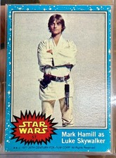 Vintage 1977 Topps Star Wars #57 Mark Hamill As Luke Skywalker Series 1 Blue picture