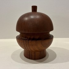 Uncommon Mid Century Dansk Orb 1614 Salt Shaker Pepper Mill Teak Jens Quistgaard picture