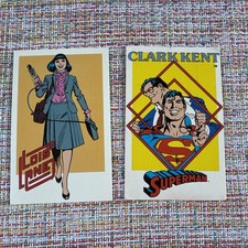 2 Vtg 1982 Nature Made DC Comics Heroes Cards Lois Lane #2 Clark Kent #6 picture