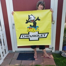 Fexix the Cat Banner - Chevrolet, Car Guys Large 36