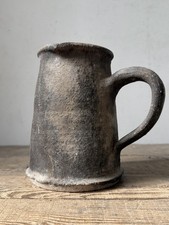 Unusual Antique French Jug /Pitcher. 19th Century-c1900. Dark Grey Clay & Glaze picture
