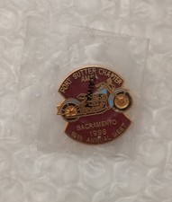 A.M.C.A. ~ Antique Motorcycle Club Of America ~ FORT SUTTER CHAPTER PIN ~ SACRAM picture