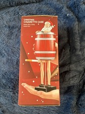 New Naughty Santa Claus in Barrel Cigarette Dispenser Christmas Novelty Gift. picture