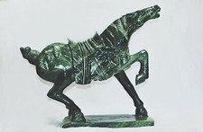 Beautifully Sculptured Green Jade Horse Asian picture