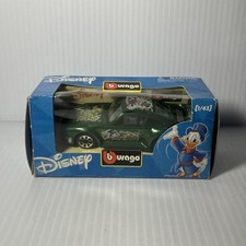 RARE Walt Disney Scrooge McDuck 1/43 Burago Green Die-Cast Metal Toy Car picture