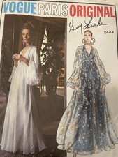 UNCUT Rare PARIS ORIGINAL Guy Loroche Misses’ One Piece Evening Dress Size 10 picture
