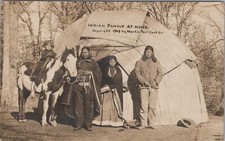 RPPC Native American Indian Family at Home 1909 W.H. Martin picture