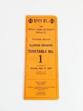 MAY 1988 May 15  ATSF SANTA FE ILLINOIS DIVISION EMPLOYEE TIMETABLE #1 picture