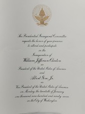 1997 Inauguration Invitation Clinton / Gore - 3 Documents picture