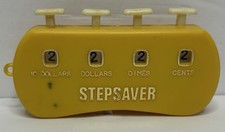 Vintage Yellow Truvco Budget Adder - 4 Digit Shopping Cost Helper Money Counter picture