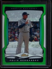2009 Finest Felix Hernandez Refractor Green /99 #116 picture