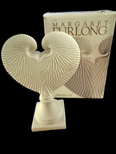 Margaret Furlong Forever Love 1999 White Porcelain Heart Figurine Signed Box picture