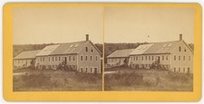 MASSACHUSETTS STEREOVIEW - Athol - Machine Company Shop - 1870s RARE picture