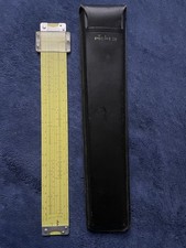 VINTAGE pickett SLIDE Rule with fancy original case all metal picture