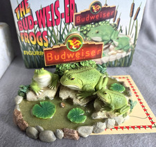 NEW NIB VTG 1995 FROGS BUDWEISER CHARACTER FIGURINE LIMITED EDITION picture