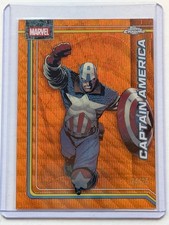 2026 Topps Chrome Marvel Captain America Orange Wave Refractor /25 #019 picture