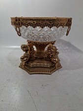 Magnificent Rare Ornate Antique French Cut Glass Center Bowl, Late 19th Century picture