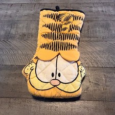 Vintage Garfield Jim Davis Collectible Oven Mitt Burp Funny Kitchen Accessory picture