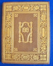1919 Tiffany & Co NY Cr Antique Miniature Leather Calendar Pocket Diary Unmarked picture