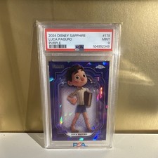 2024 Topps Disney Sapphire Luca Paguro Purple /15 #178 PSA 9 picture