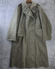 Swedish Army M39 Overcoat WW2 1941 Mens Medium Long EU 38 Gray Wool Vintage picture