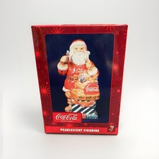Vtg 80s Coca Cola Santa Claus Pearlescent Figurine The Gift of Thirst  NIB Xmas picture