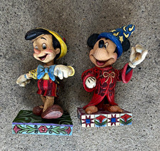 Enesco Disney Showcase Figurines Lot: Mickey Mouse Sorcerer & Pinocchio picture