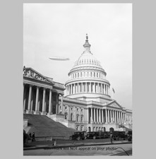 1931 Navy Blimp Over the Capitol PHOTO Airship Flight Washington DC US Navy picture