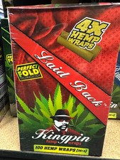 KINGPIN HERBAL WRAPS -LAID BACK - 25 PACKS/ 4 PER PACK FACTORY SEALED picture