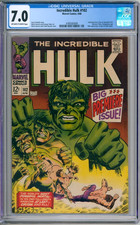 Incredible Hulk 102 CGC Graded 7.0 FN/VF Marvel Comics 1968 picture