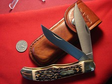 SCHRADE UNCLE HENRY 227UH LARGE 2 blade folding hunter STAGLON 6265 1135997 picture