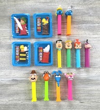 Vintage PEZ Lot Pink Panther Flinstones Smurfs & General Mills Cereal Set picture