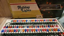 NOS Indoor Outdoor Vintage Tulip 100 Petal Reflectors Light String Set Box 1986 picture