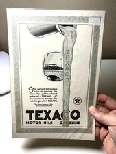 1923 Texaco Gasoline & Motor Oil Lubrication 9-1/2 x 6-1/4 picture