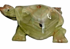 Hand Carved Natural Onyx Turtle Figurine/Paper Weight, Stone Carving , 6