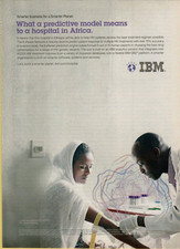 2012 IBM Predictive Model Hospital in Africa Ethiopia HIV Care Vintage Print Ad picture