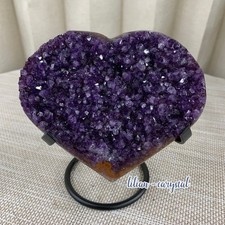 480G Natural Beautiful Pattern Purple Crystal Agate Love Spiritual Healing Gift picture