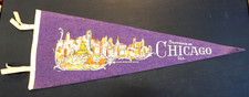 VINTAGE 1930s BEAUTIFUL CHICAGO ILLINOIS PENNANT 27