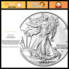 2026 - American Silver Eagle 1 oz Bullion Coin with Certificate of Authenticity picture