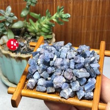 40Pcs Natural Blue Corundum Ruby Crystal Rough original Mineral Specimens A7356 picture