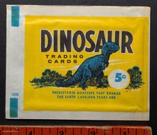 Vintage 1961 Nu-Cards Dinosaur EMTPY Wrapper picture