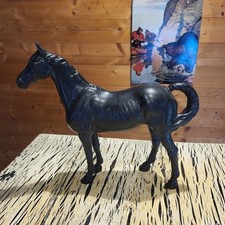 1930s HUBLEY ? Cast Iron Black Beauty Thoroughbred Horse Door Stop picture