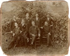 Antique Cabinet Photo, Bicycle Club with their Overman Victor Flyer Bicycle picture