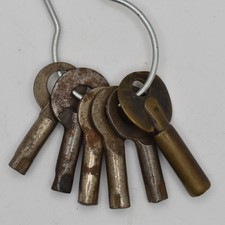 Lot of 6 Antique/ Vintage Clock Winding Keys picture