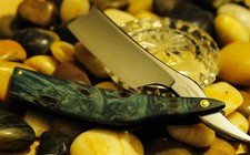 Portland Razor Co Straight Razor: Custom Made With Exotic Wood Scales. picture
