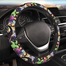 Halloween Jack and Sally Horror Nightmare Christmas Steering Wheel Cover for Wom picture