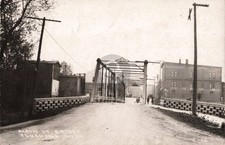 Street View Main St., Bridge, Flushing MI Michigan 1921 RPPC Photo Postcard COPY picture