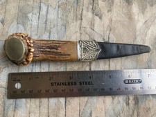 Vintage J Nowill & Sons Sheffield Skean Dhu Sgian Dubh Scottish Kilt Knife Dagge picture